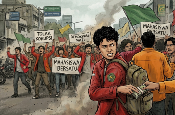 
					Aksi Mahasiswa Jangan Seperti Maling di Siang Bolong