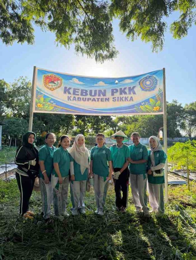 
					Ny. Fista Sambuari Kago Pimpin Langkah Nyata: TP PKK Sikka Sulap Pekarangan Jadi Kebun Gizi Keluarga